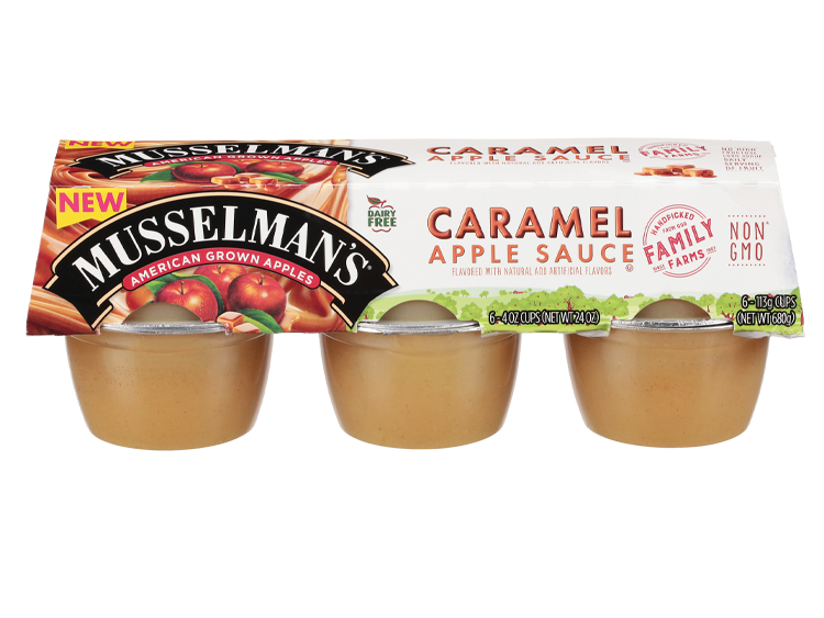 Musselman’s Caramel Apple Sauce Cups, 6 pack, 4 oz.