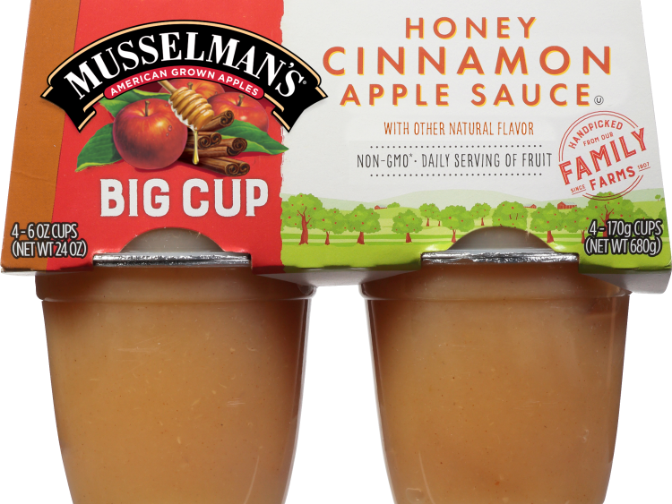 Musselman’s Honey Cinnamon Apple Sauce Big Cups, 4 pack, 6 oz.