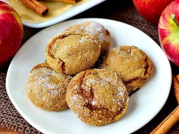 Apple Cider Gingersnap Cookies